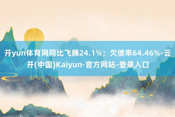 开yun体育网同比飞腾24.1%；欠债率64.46%-云开(中国)Kaiyun·官方网站-登录入口